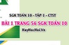 Giải bài 1 trang 56 Toán 10 Chân trời sáng tạo (SGK Tập 1)
